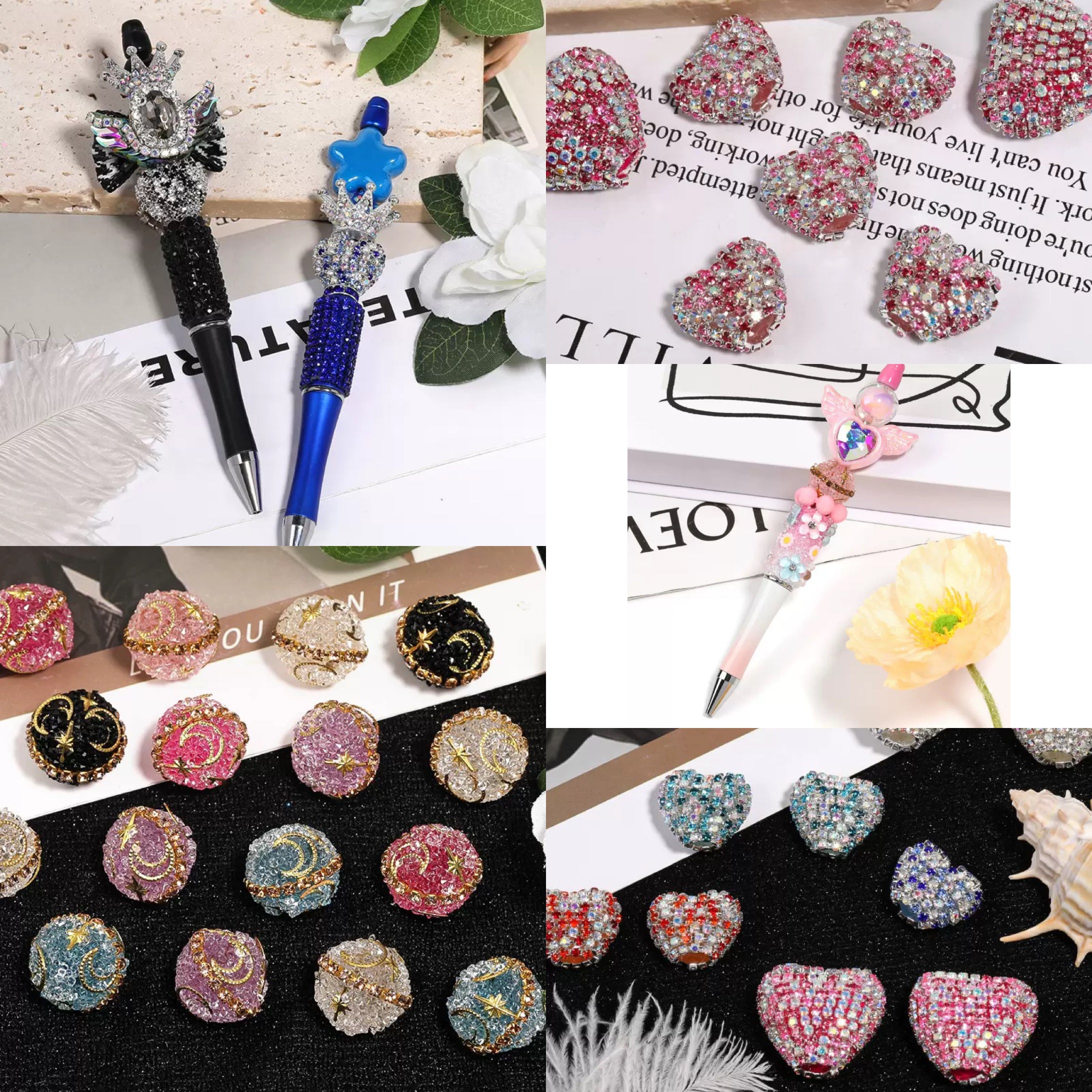 Curated Stationery Gift Box - Assorted Pen, Notebook Set & DIY Beadable Pen Kit