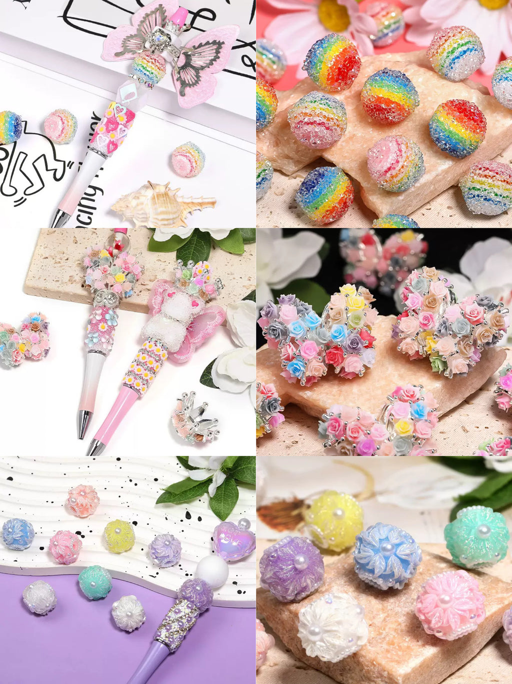 Curated Stationery Gift Box - Assorted Pen, Notebook Set & DIY Beadable Pen Kit