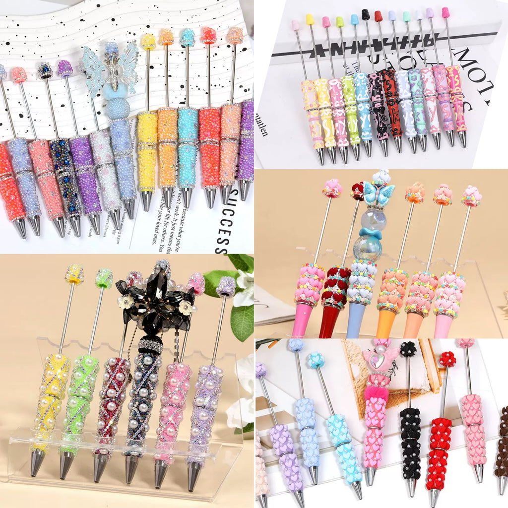 Curated Stationery Gift Box - Assorted Pen, Notebook Set & DIY Beadable Pen Kit