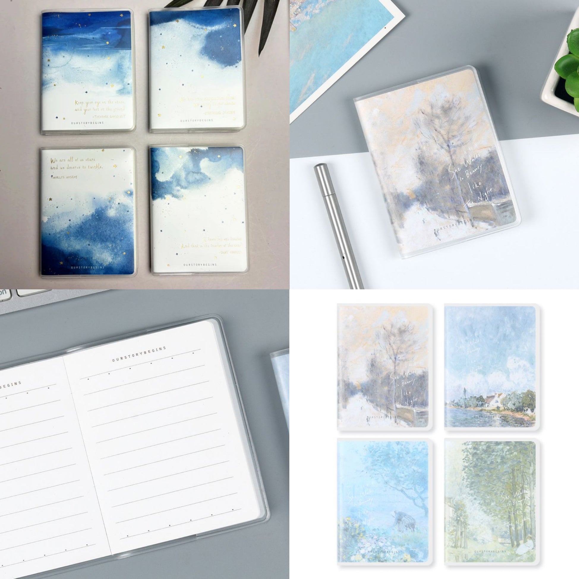 Curated Stationery Gift Box - Assorted Pen, Notebook Set & DIY Beadable Pen Kit